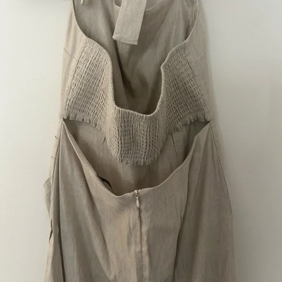 Spring Halter Beige Midi Dress Stitch Fix - Picture 12 of 15